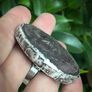 1 Stunning Purple Mica Stone  Lepidolite Meditation Reiki Crystal Dystopian Ring Size 8 Image 3