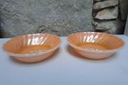 Anchor Hocking peach lustre ware