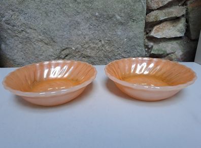 Anchor Hocking peach lustre ware