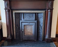 Fireplace- wood surround