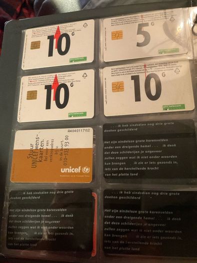 Collection of various PTT TELECOM call cards from the Netherlands circa 1990's pice tbd