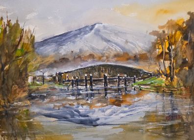 digby bridge watercolour