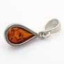 925 Sterling Silver & Natural Baltic Amber Minimalist Pendant Image 4