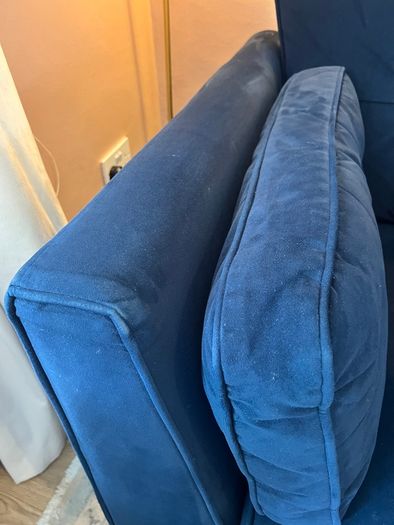 3-Seater Navy Velvet Sofa