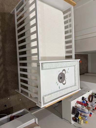Baby Elegance Haddington Cot Bed with Changing Unit Stone