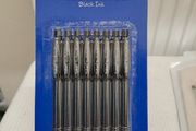 Pack of 8 Technoline black ink ballpoint pens by Tallon