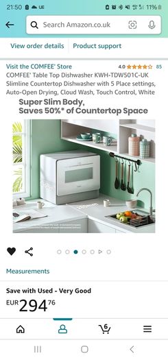 countertop dishwasher