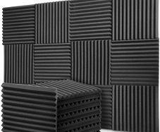 12 Pack Acoustic Panels, 1" x 12" x 12" Thicken Acoustic Foam Panels Wedges