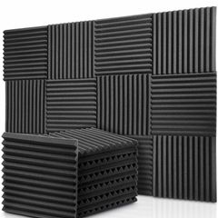 12 Pack Acoustic Panels, 1" x 12" x 12" Thicken Acoustic Foam Panels Wedges