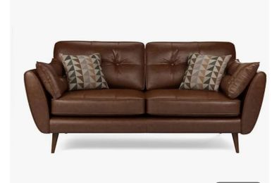 Zinc DFS Leather Sofa Perfect Condition