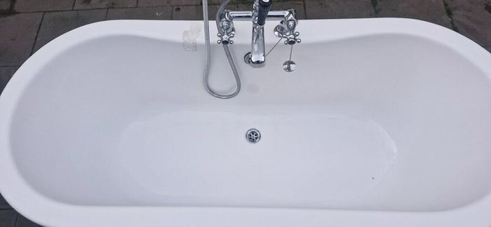 Bayswater free standing bath complete with taps,