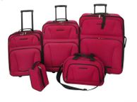 main image for ad Five Piece Travel Luggage Set Red