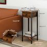 Set of 2, Narrow Nightstand with Drawer Bedside Table Image 2