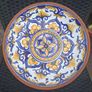 Hand-painted Italian ceramic plate in the classic "Ricco Deruta" pattern Image 3