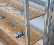 Metal storage shelving unit