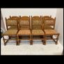 Solid Oak Early 20th Century Chairs x 8 Image 2