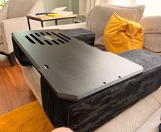 Couchmaster CYBOT, Premium Ergonomic Lap Desk for Notebooks, Sustainable Bamboo Construction, Kevlar Cushion Front, Ventilated Design, Fits Up to 17-Inch Laptops