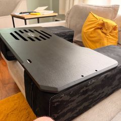 Couchmaster CYBOT, Premium Ergonomic Lap Desk for Notebooks, Sustainable Bamboo Construction, Kevlar Cushion Front, Ventilated Design, Fits Up to 17-Inch Laptops