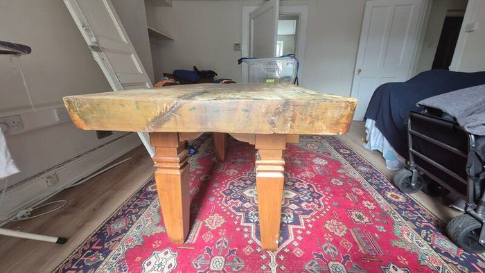 Solid wood dining table
