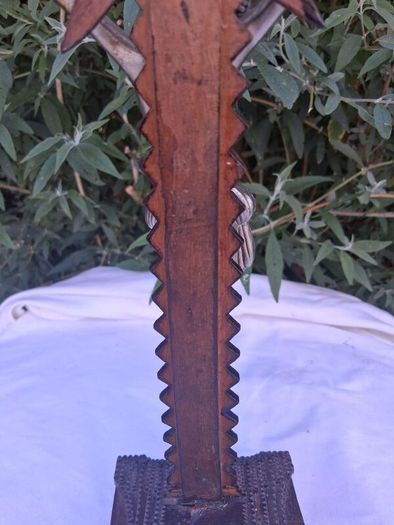 Art Nouveau Tramp Art Crucifix(Possibly WW1)