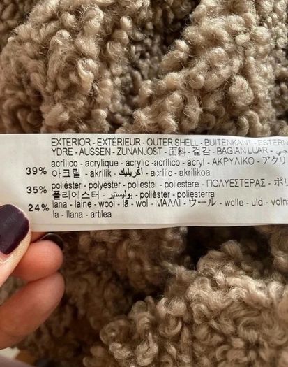 Girls Zara winter wool coat
