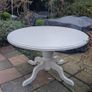 Extending Solid Wood Dining Table & 8 Matching Upholstered Chairs Image 3