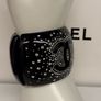 chanel black Resin Crystal Large CC cuff bangle Image 6