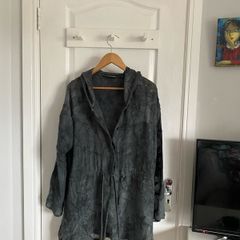 Rachel Mackay grey green embroidered hoodie jacket