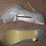 BRAND NEW Diamante encrusted silver shoes, Size 7 Image 4