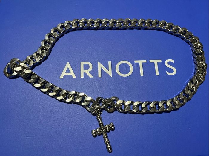 Skulls In Cross Necklace chain