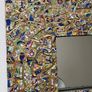 Handmade framed Mirror in Pique Assiette Mosaic Image 2