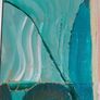 85cm Large Original Abstract Painting Framed Original Painting Retro Eclectic Boho Eclectic Vintage Art Nouveau Miama Beach Style Image 4