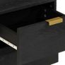 Bedside Cabinet Black Image 7