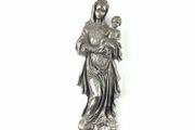Vintage pewter Madonna and child wall hanging
