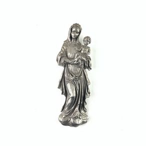 Vintage pewter Madonna and child wall hanging