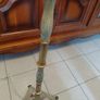 Antique Brass and Onyx Marble Floor Lamp circa 1940s working perfectly Image 3