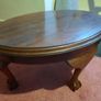 Antique/Vintage small brown wooden coffee table Image 2