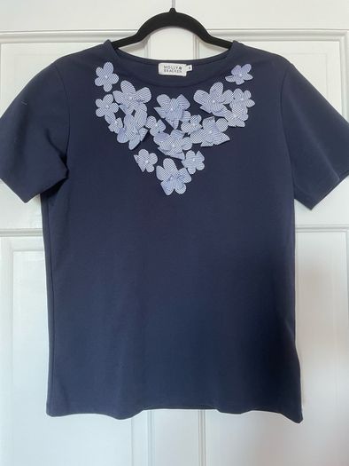 Molly Bracken t-shirt with flowers, Size S