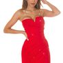 draped Bandeau Dress with glitter size fits xs -s Image 3