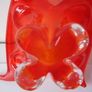 Large Sculptural Red Art Glass Centerpiece Image 8