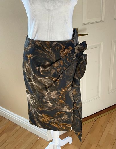 Karen Millen Ruffle Detail Pencil Skirt - Size 12