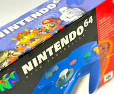 Nintendo N64 Controller in Blue - Boxed - Beautiful