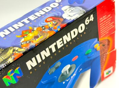 Nintendo N64 Controller in Blue - Boxed - Beautiful