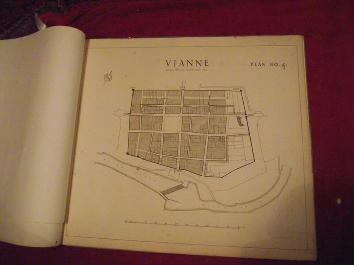 8 X 19th Century French walled city plans - 1816 to 1845