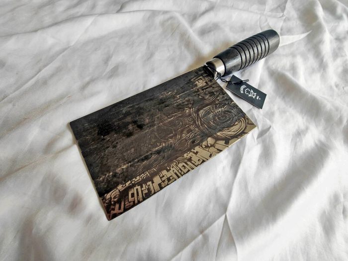 Rustic Cleaver Knife engraved
