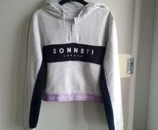 Sonneti cropped hooded girl jumper