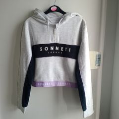 Sonneti cropped hooded girl jumper