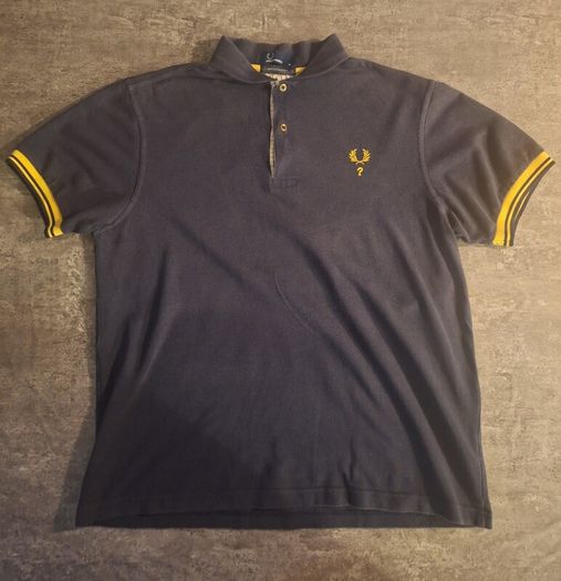 Rare Vintage 2009 Fred Perry x size? Blank Canvas Polo Shirt Mens M Navy