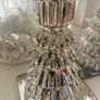 ShabbyChic Set of 2 Crackled Glass Candle Holders and Also Laura Ashley Mirror Bases for sale too 2e each Image 6