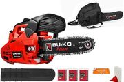 BU-KO 26 cc Lightweight 3.5kg - Top Handled Petrol Chainsaw | 3 Chains and 10" Bar Included | Cover Bag and Full Safety Gear